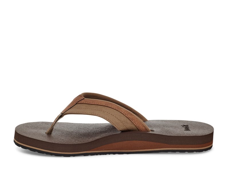 Sanuk Ziggy Water Friendly Men's Flip Flops Brown | Canada 190TCE